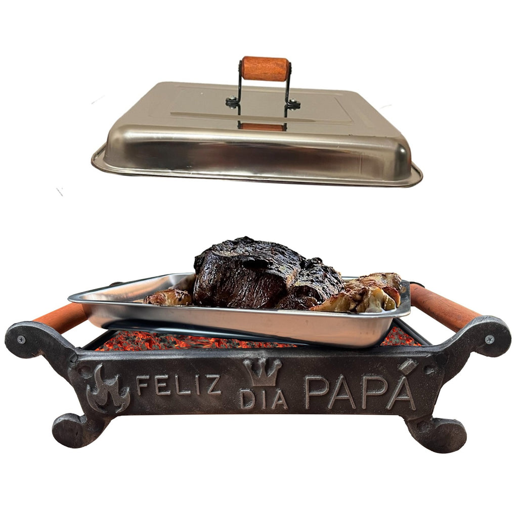 Brasero de Mesa con Tapa Feliz Día Papá!