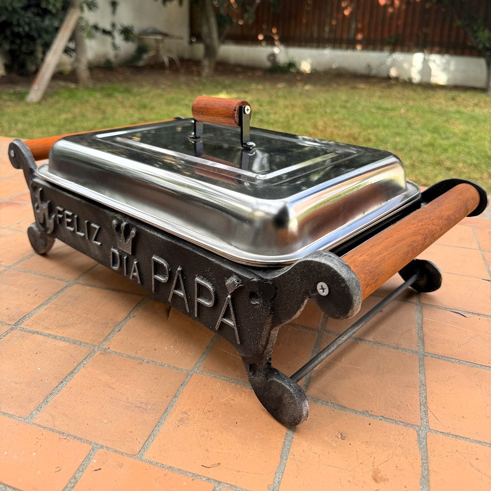 Brasero de Mesa con Tapa Feliz Día Papá!