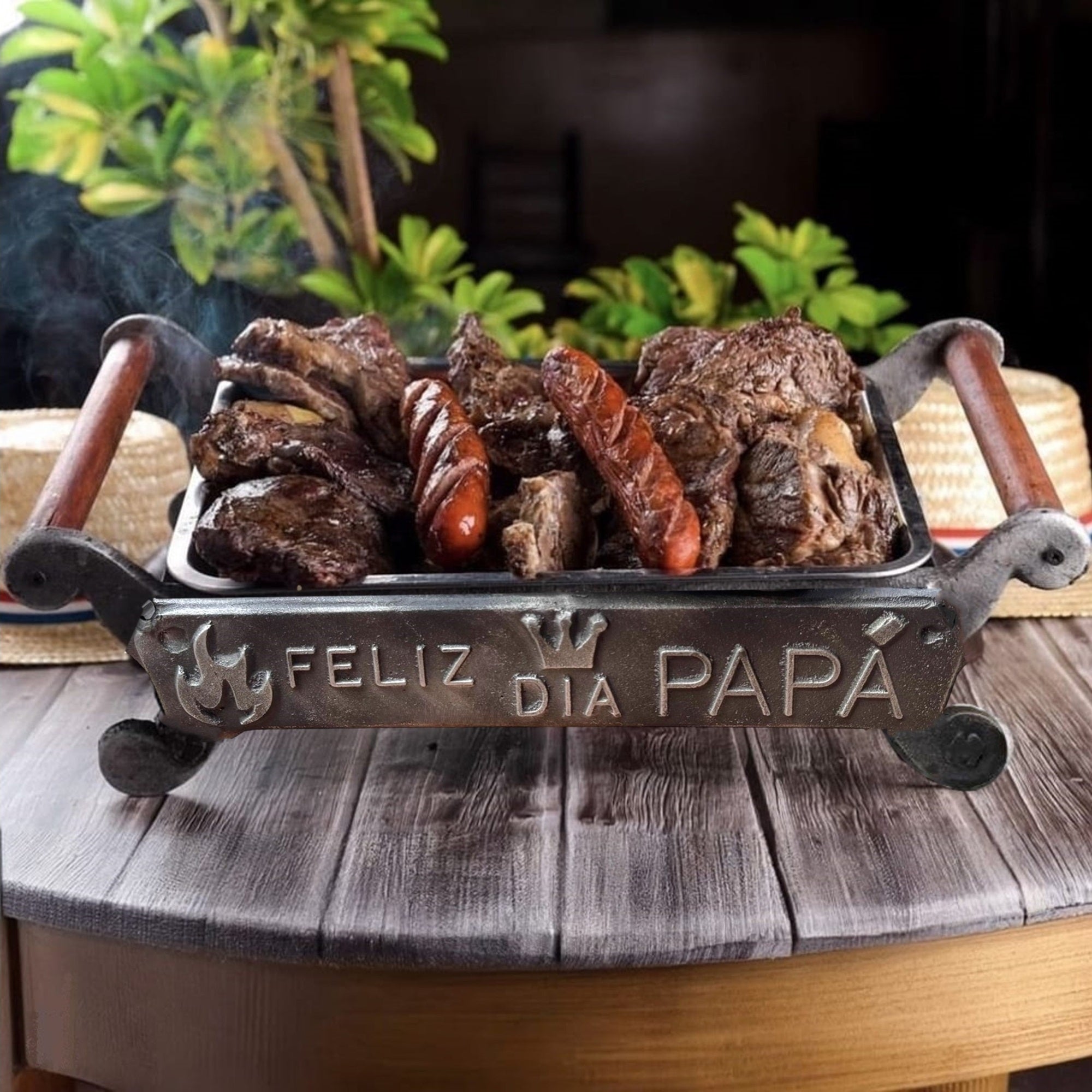 Brasero de Mesa con Tapa Feliz Día Papá!