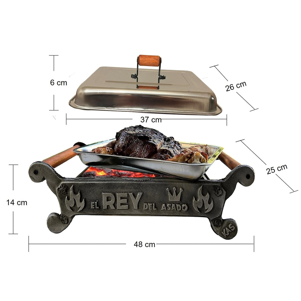 Brasero de Mesa con Tapa El Rey del Asado