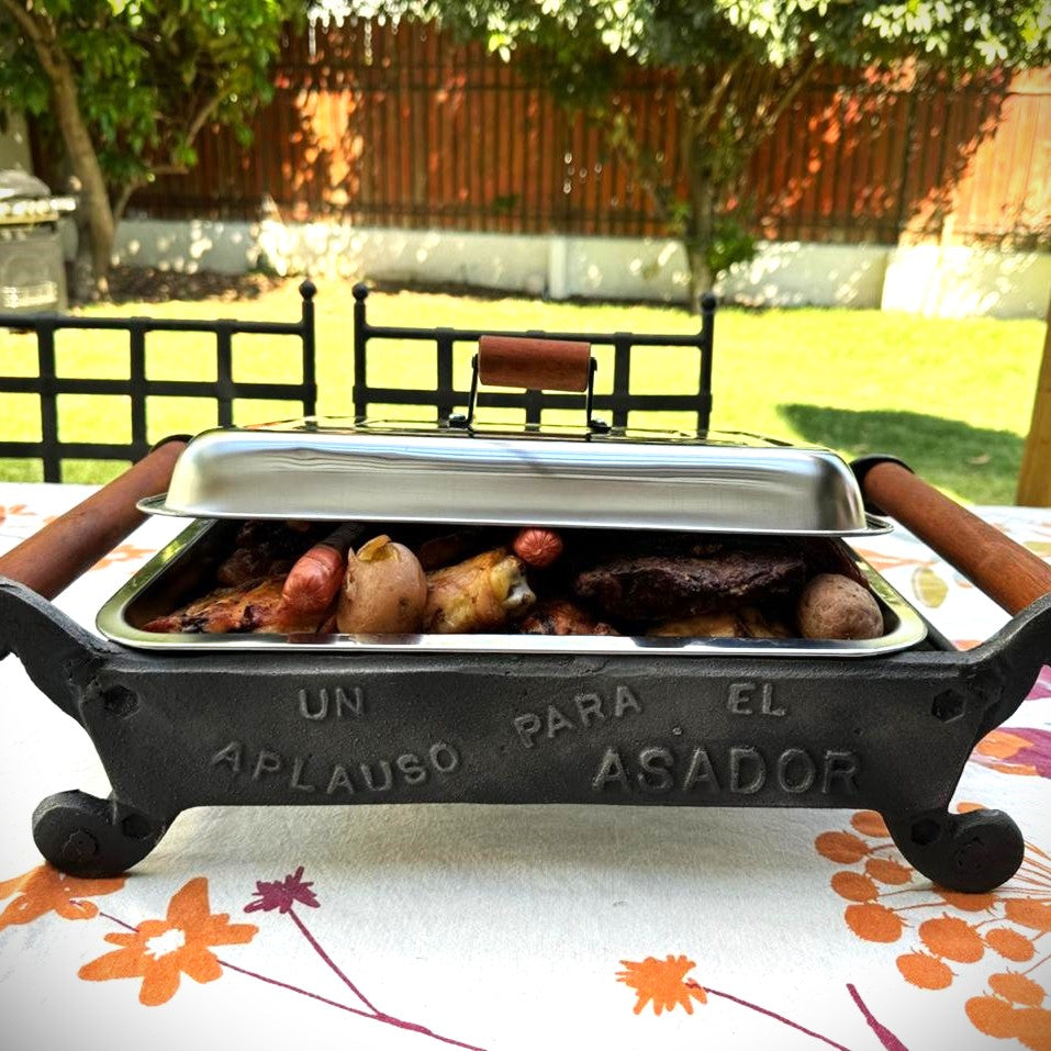 Brasero de Mesa con Tapa un Aplauso para el Asador